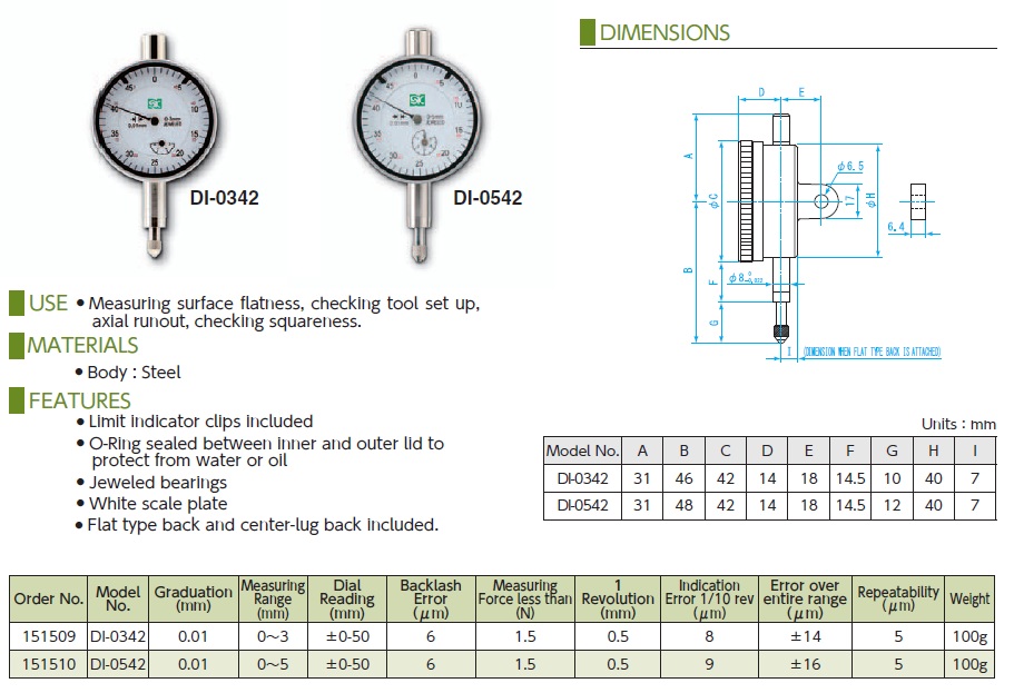 Ichiban Precision Sdn Bhd SK SK DIAL GAUGES